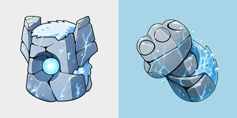 Frost Stone Golem Cursor