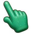 Funky Ehh Meme Teal Pointer