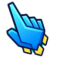 Geometry Dash Blue Trail Pointer