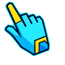 Geometry Dash Neon Chevron Pointer