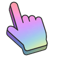 Girly Pastel Arrow Hand Pointer