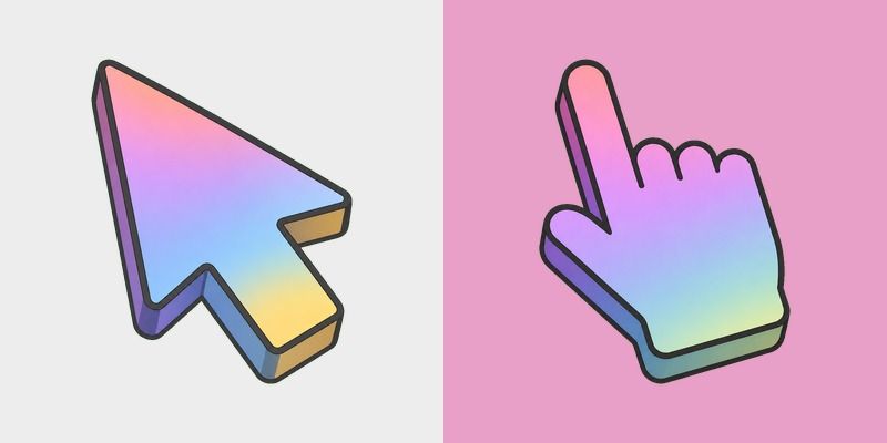 Girly Pastel Arrow Hand