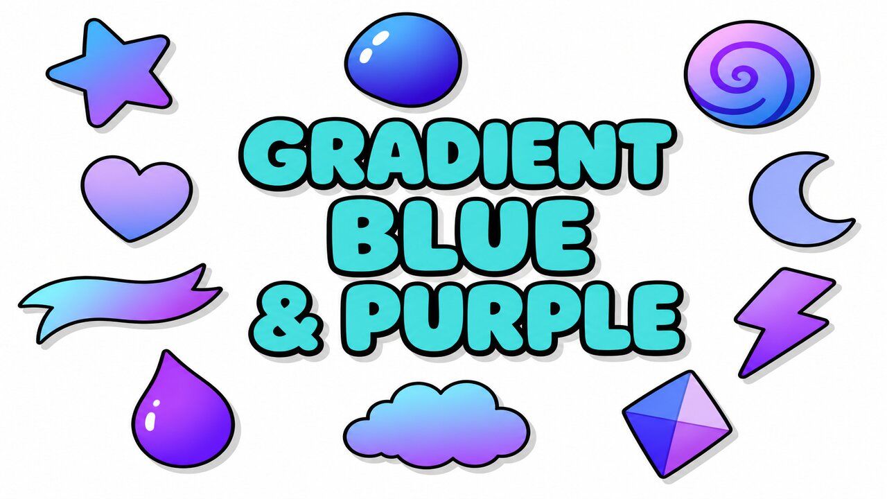 Gradient Blue & Purple - Custom cursor collection preview