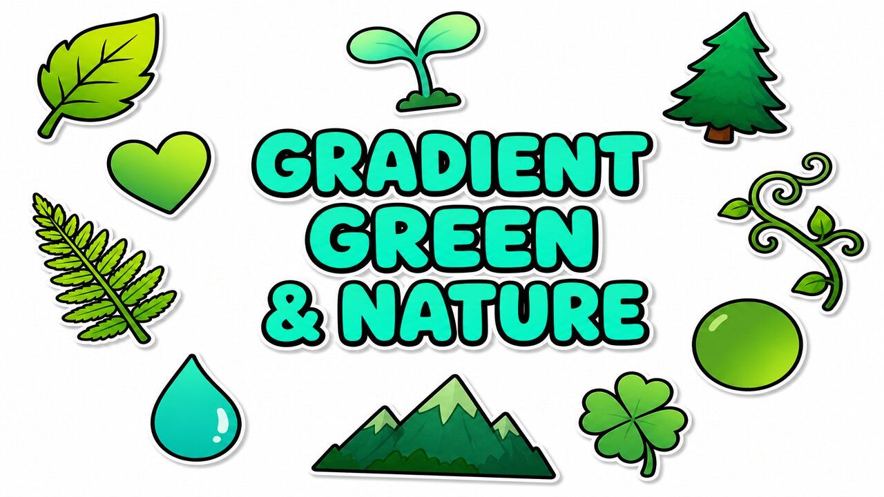 Gradient Green & Nature - Custom cursor collection preview