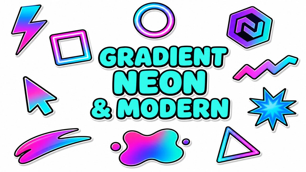 Gradient Neon & Modern - Custom cursor collection preview