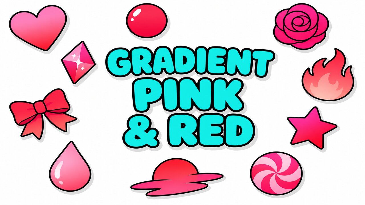 Gradient Pink & Red - Custom cursor collection preview