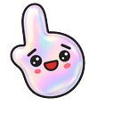 Holo Iridescent Blob Pointer