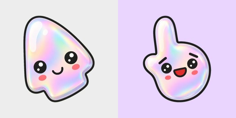 Cursor pack preview: Holo Iridescent Blob