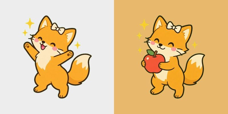 Honey Fox Apple Cursor