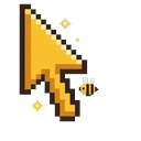 Honey Pixel Star Cursor Default