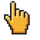 Honey Pixel Star Cursor Pointer
