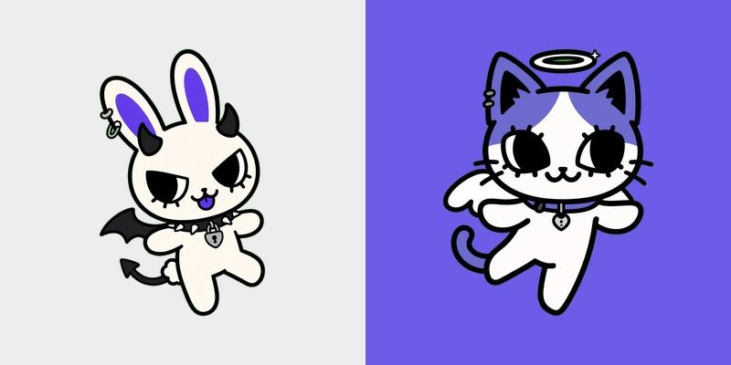 Indigo Bunny Halo Horn Cursor