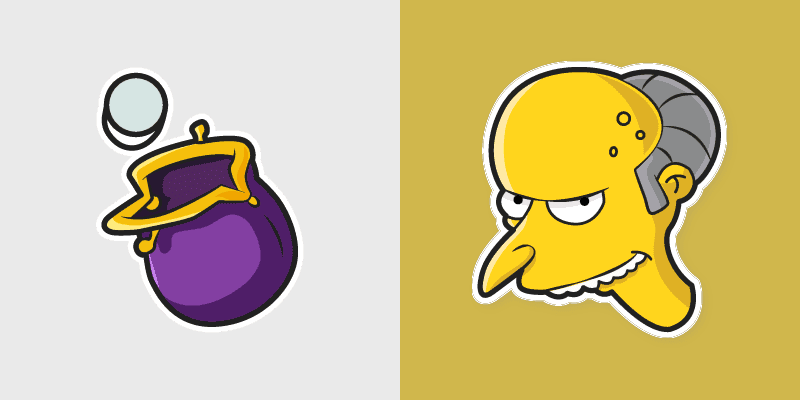 Custom Cursor - The Simpsons Mr. Burns Wallet Pack