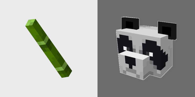 Custom Cute Cursor Pack - Minecraft Bamboo and Panda