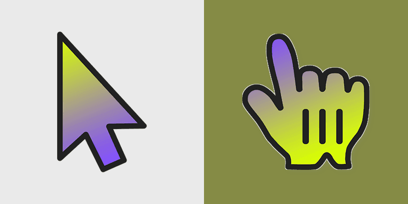 Cute Cursor Garden Gradient
