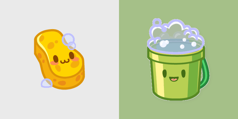 Cute Cursor Pack: Sponge & Bucket Friends