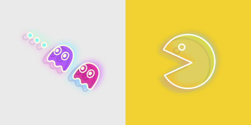Neon Pac-Man Custom Cursors