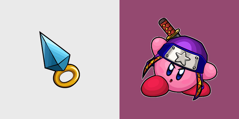Custom Kirby Ninja Kunai Cursor Pack