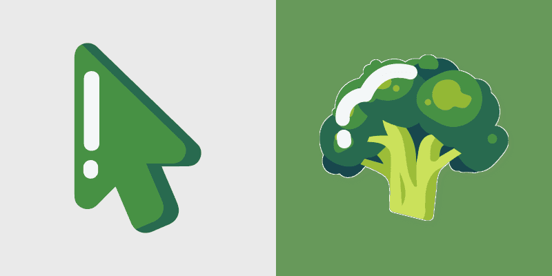 Custom Cursor Collection - Broccoli Design