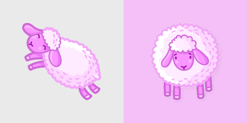 Adorable Pink Sheep Cursor Pack