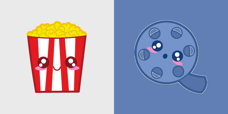 Cute Cursor Pack - Popcorn and Film Theme