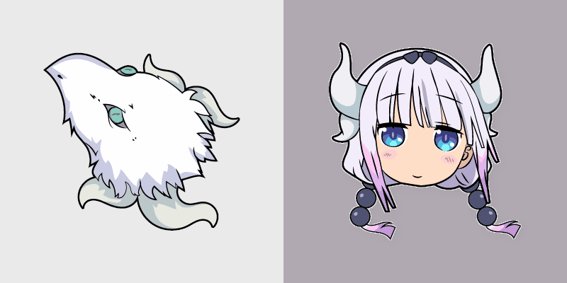 Custom Cute Dragon Maid Kanna Mouse Cursor Pack