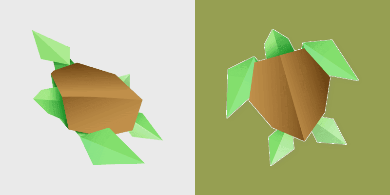 Cute Cursor Pack - Origami Turtle