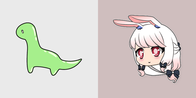 Cute Cursor - Yukina and Dino Toy
