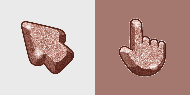 Custom Rose Gold Glitter Cursor Pack