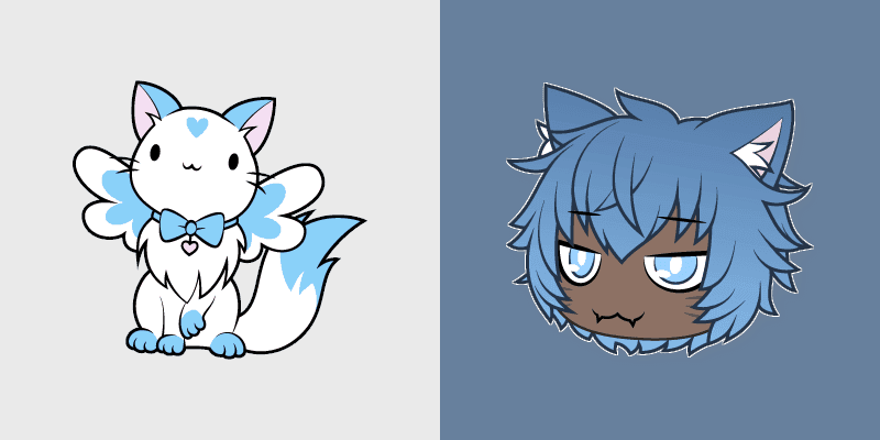 Cute Cursor Pack - Kai & Magical Neko Inspired