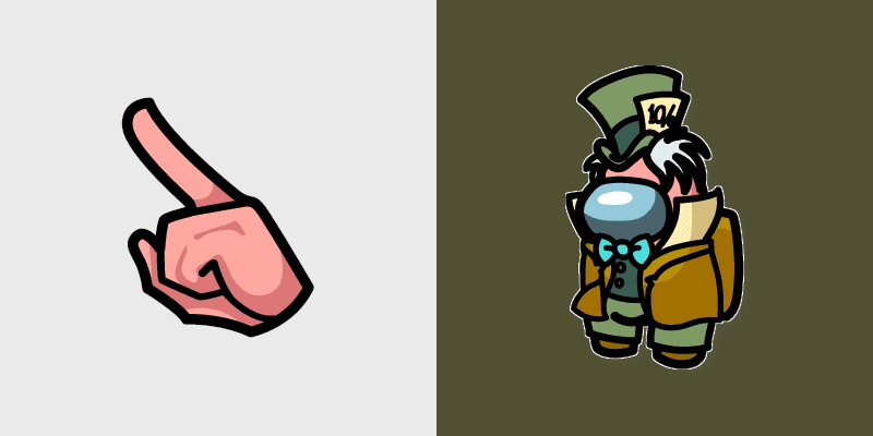 Cute Cursor Pack: Among Us Mad Hatter