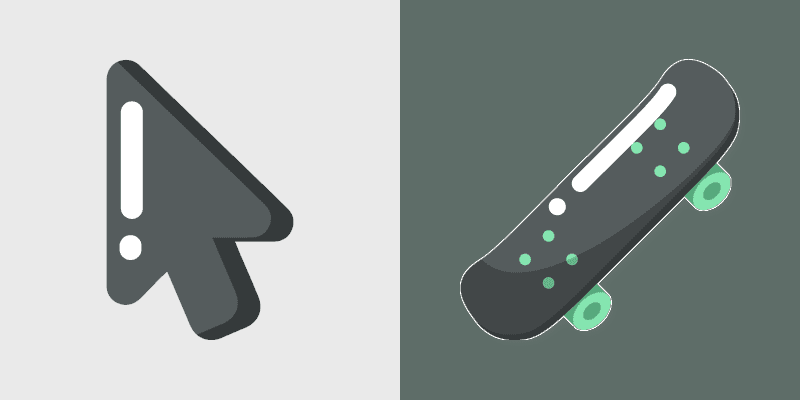 Custom Cursor Skateboard