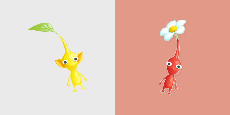 Yellow and Red Pikmin Custom Cursor Pack