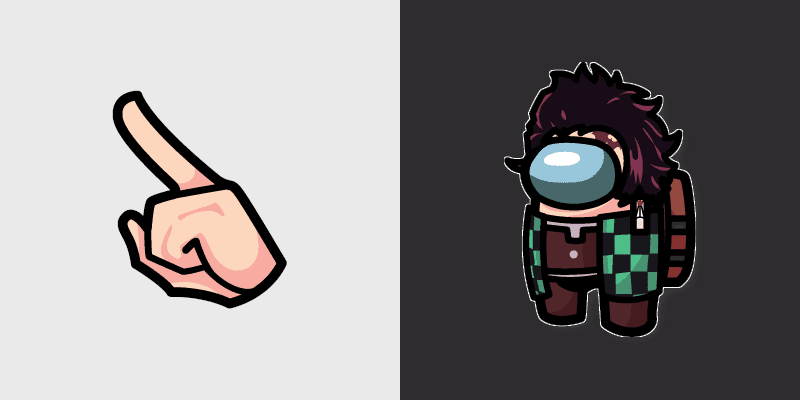 Custom Cursor Pack - Tanjiro Kamado Among Us Fusion