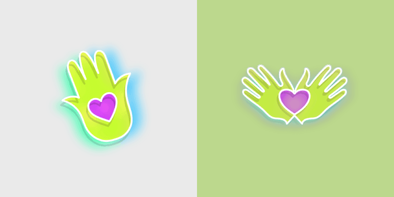 Neon Cute Cursor Pack Yoga Peace