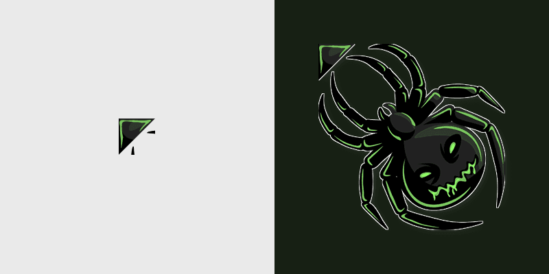 Spooky Cursor Pack: Halloween Acid Spider
