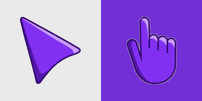 Custom Cursor Pack - Enchanting Blue Violet