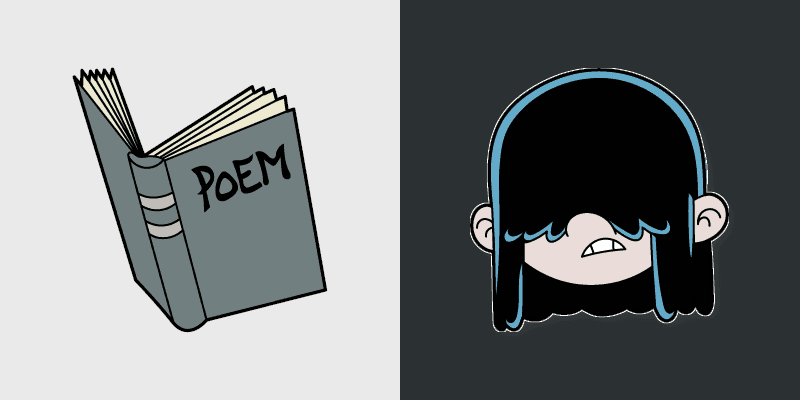 Custom Cursor Pack: The Loud House Lucy Loud & Book