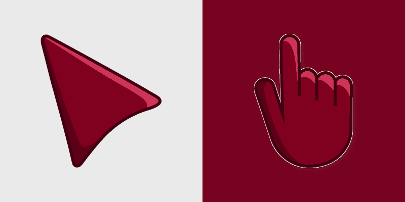 Burgundy Cute Mouse Cursor Pack