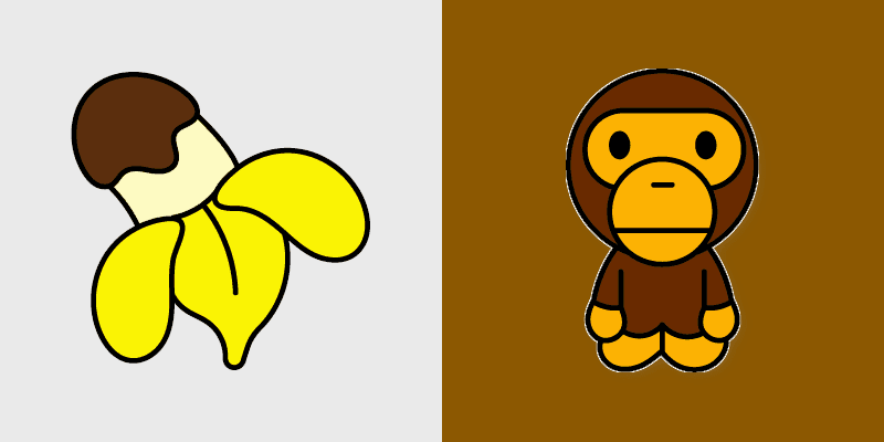 Cute Cursor - Baby Milo and Banana