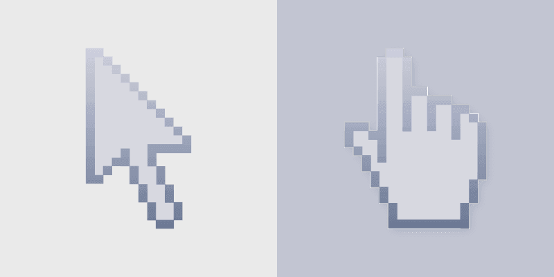 Cute Cursor Pack - Neutral Gray