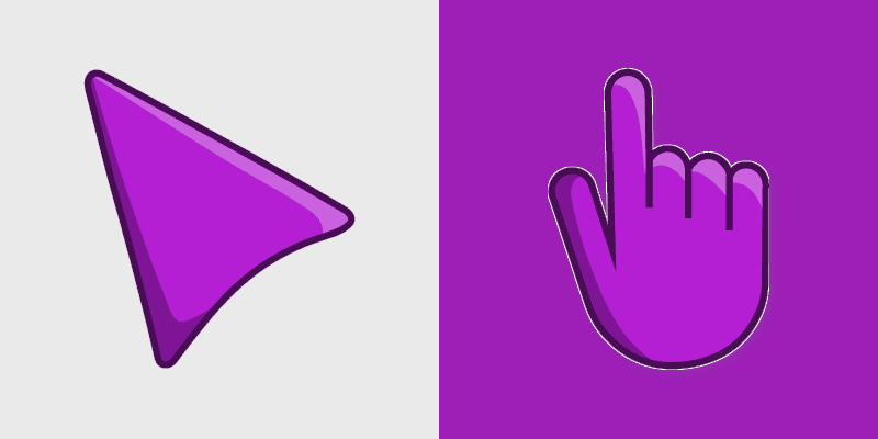 Elegant Dark Purple Orchid Custom Cursor