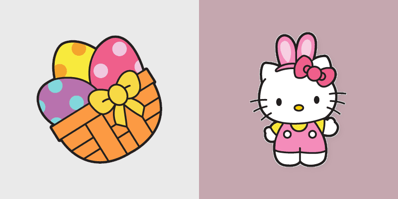 Kitty Cursor Pack with Easter Vibes