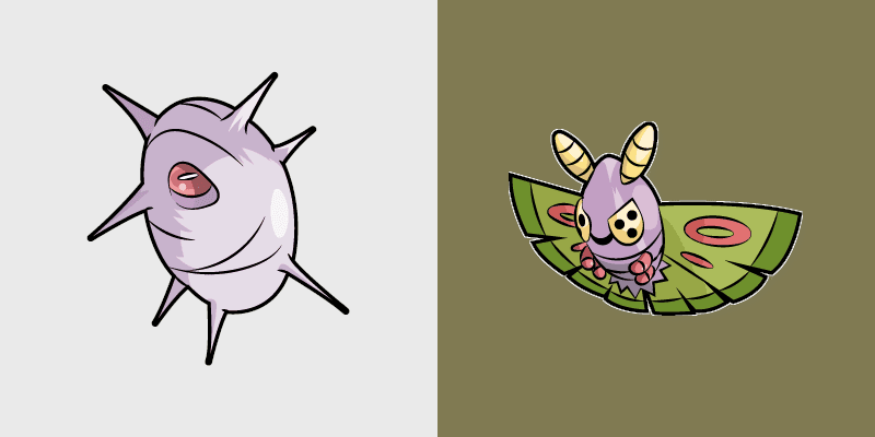 Custom Cute Pokemon Cascoon and Dustox Mouse cursor pack
