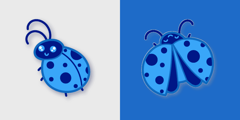 Cute Blue Ladybug Cursor Pack