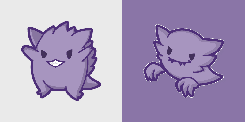 Cute Haunter & Gengar Custom Cursor Pack