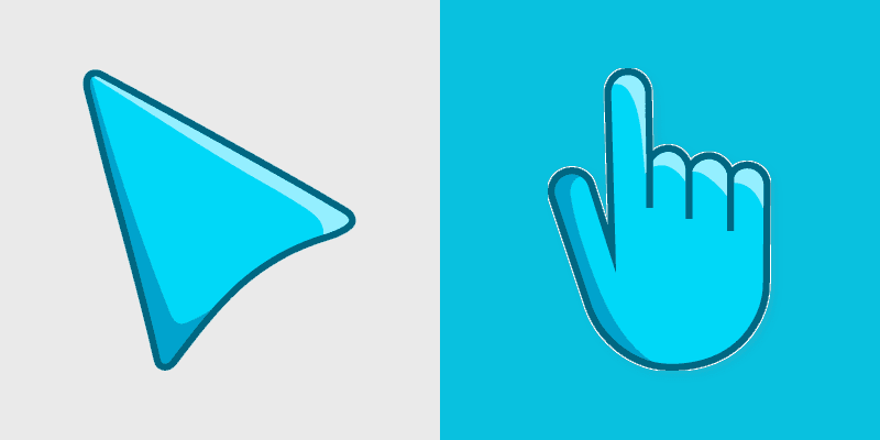 Sky Blue Vibrant Custom Cursor Pack