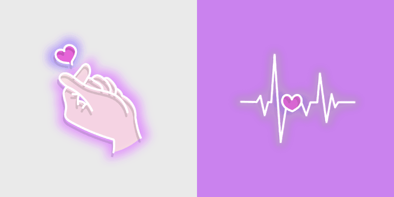 Neon Love Cursor Pack