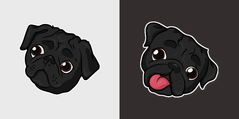 Cute Pug Cursor Pack