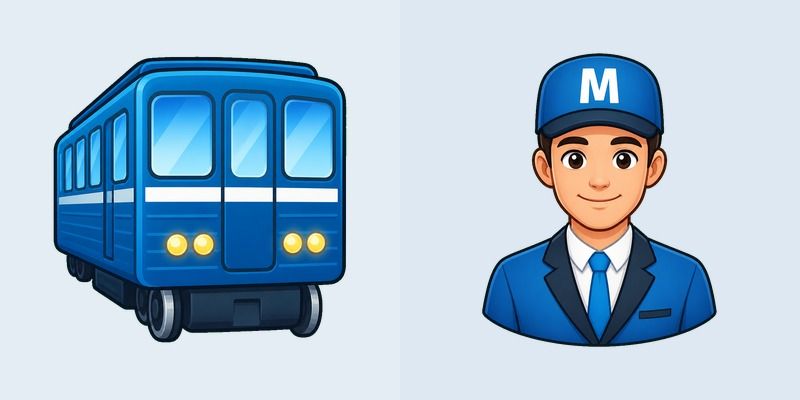 Job Metro Conductor and Train Wagon